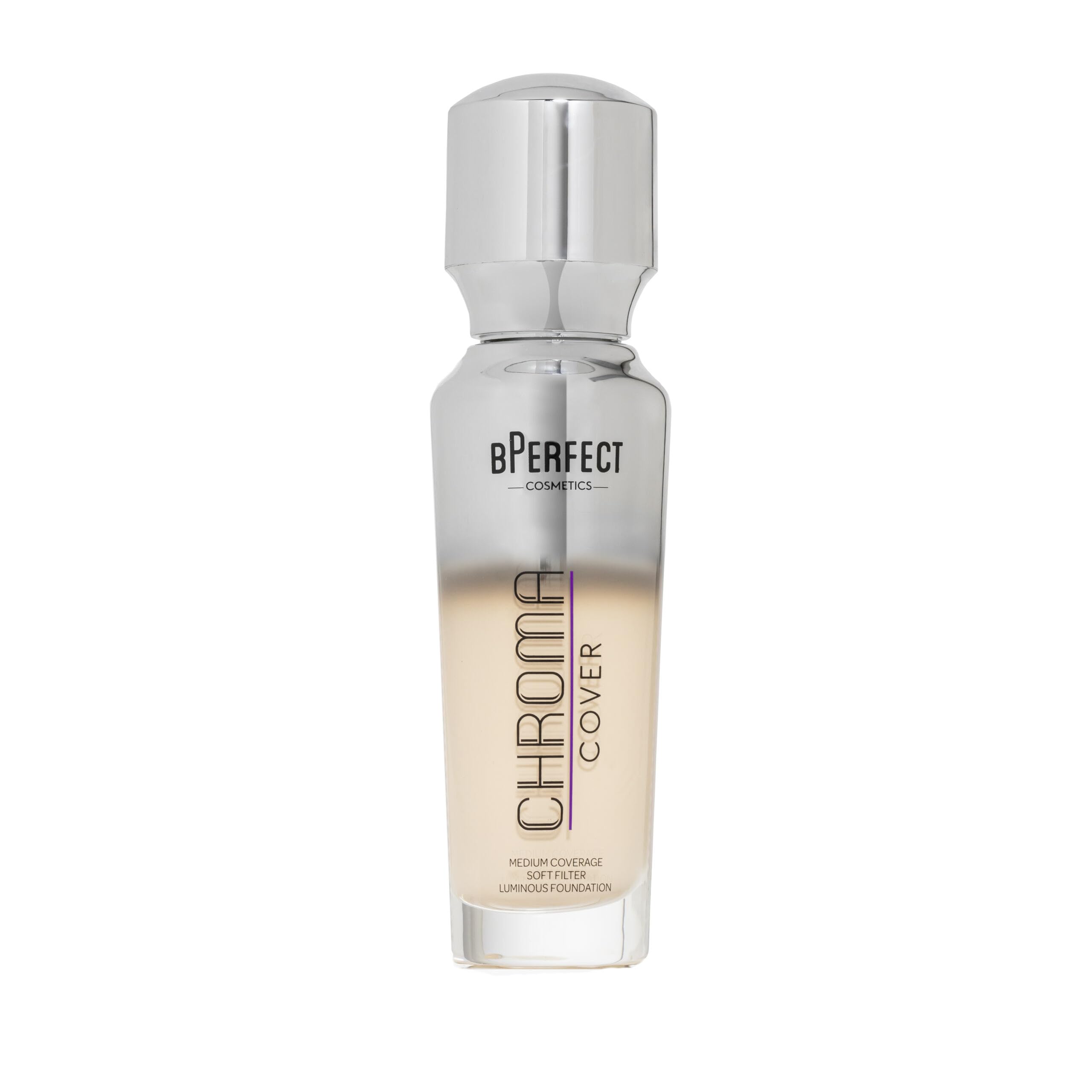 BPerfect Chroma Cover Luminous Foundation - Radiant Filter Finish, Buildable Coverage - Shade 3 - W1 Fair Ivory Yellow Tone