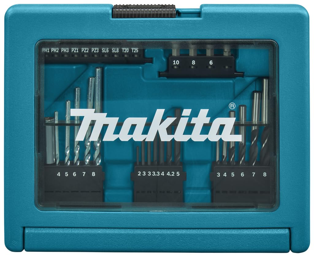 Makita B-49389 Juego de 6 Brocas Estuche 33uds