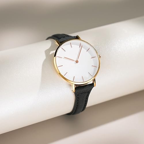 Vista 6 de Ritche Correas de reloj de cuero de liberación rápida para regalo de Navidad para mujer, correas de reloj de repuesto de 0.472 in, 0.551 in, 0.630