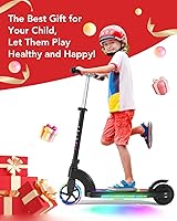 Vista 15 de ANHAO Patinete eléctrico para niños de 6 a 12 años (principalmente de 6 a 10 años), scooter eléctrico para niños con altura ajustable, scooter