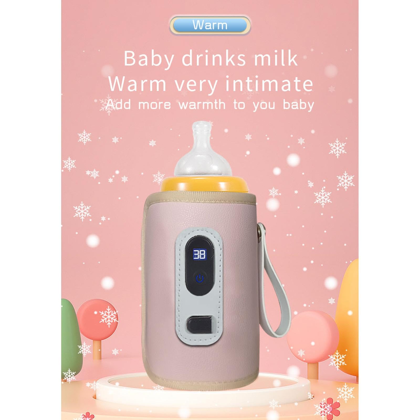 Jazzy Pearls®Mug Milk Heater for Most Bottles Milk Keeper for Nursing Camping Travel Pink|Baby | Feeding |1 Portable Car Travel Bottle Warmer - Image 3 thumbnail