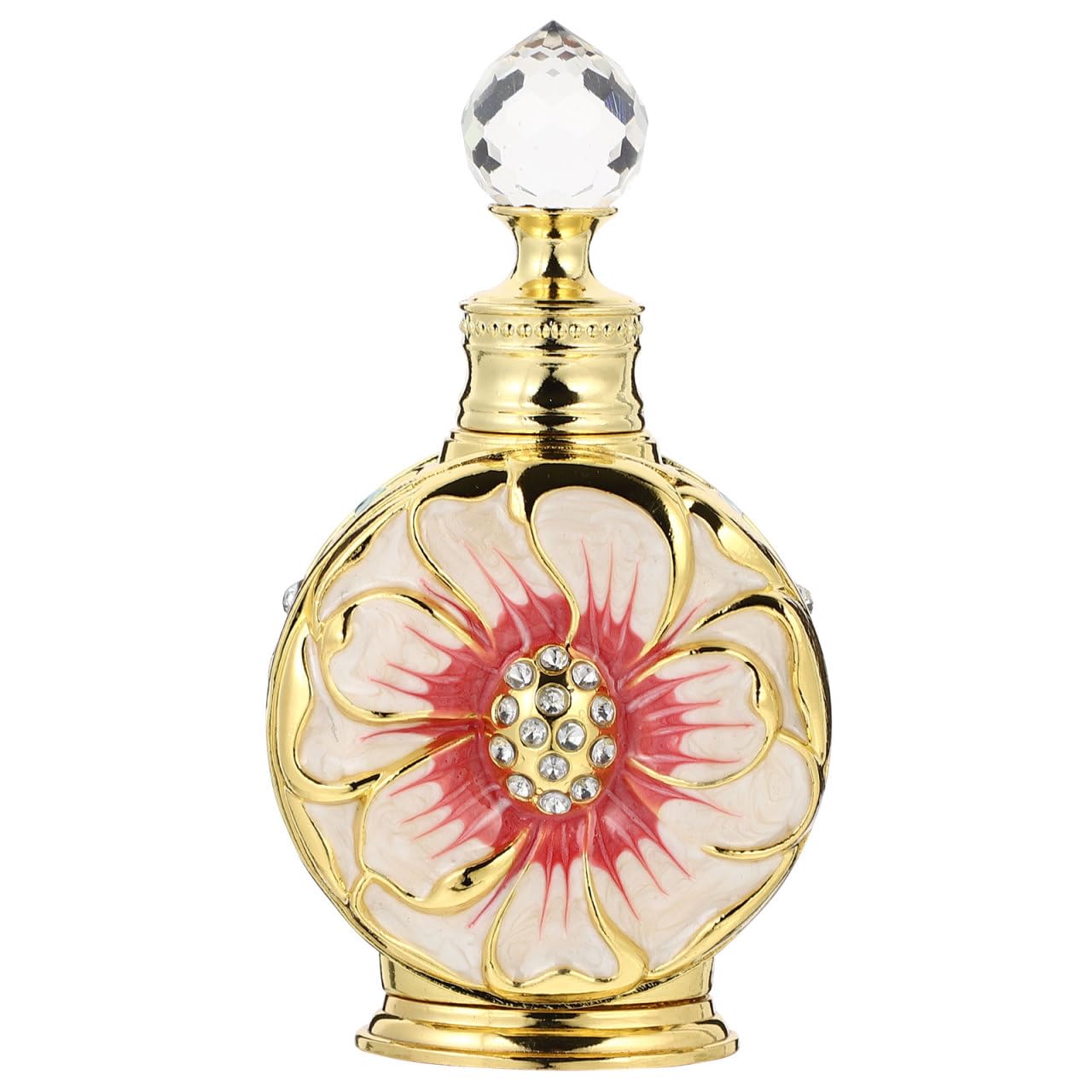 Bouteille en verre KALLORY avec motif fleur pour parfum et cosmétiques vintage