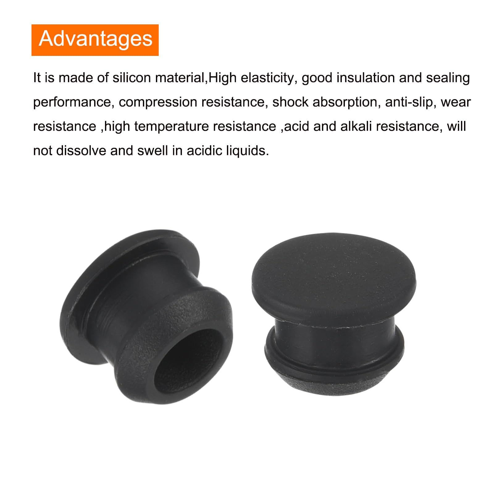 TA-VIGOR 10Pcs Silicone Snap in Locking Hole Plugs, 10.5mm Diameter Hole Stoppers - Image 4