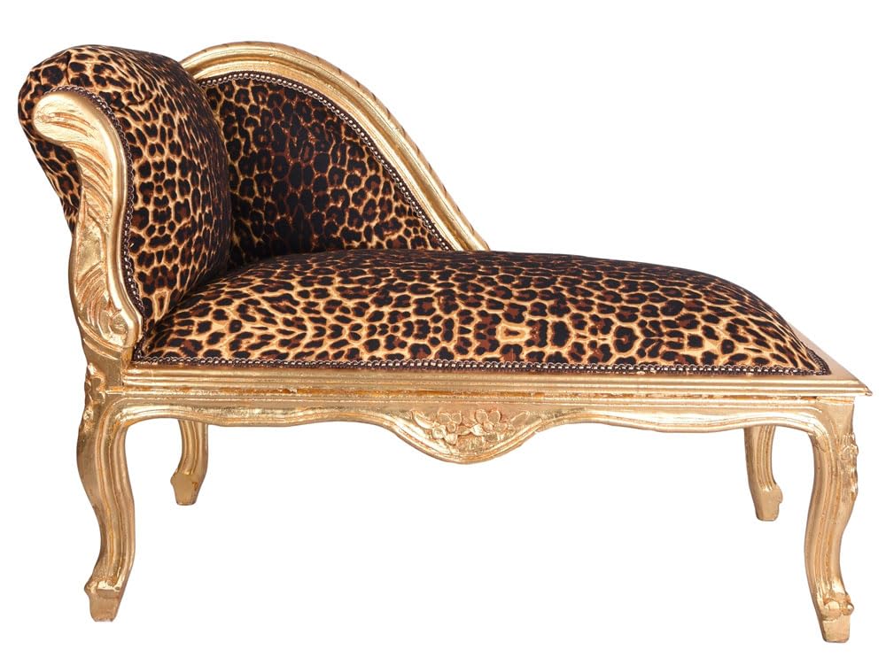 Unbekannt Canapé Recamiere Leopard Gold Sofa Palast Hocker Polstersitz Couch gepolstert Antikstil cat508a16 Palazzo Exklusiv Küche, Haushalt & Wohnen