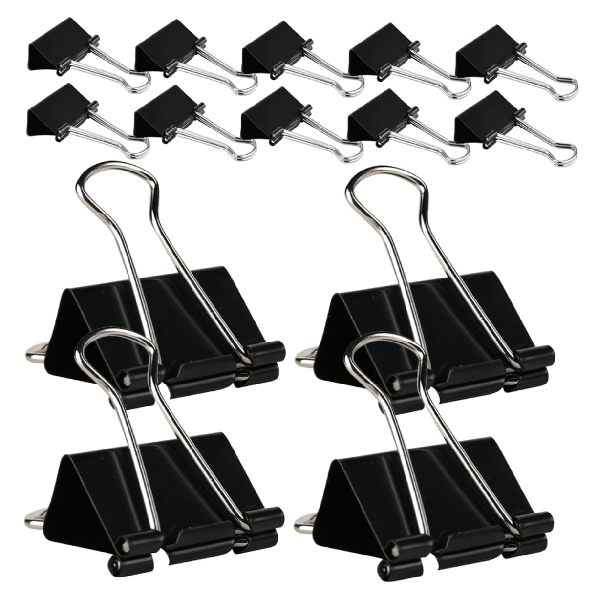 SHINEOFI 60pezzi Binder Clips Assortiti Fermacarte Resistente Per Documenti Per e Scuola Capacità Per Pile Design e Versatile