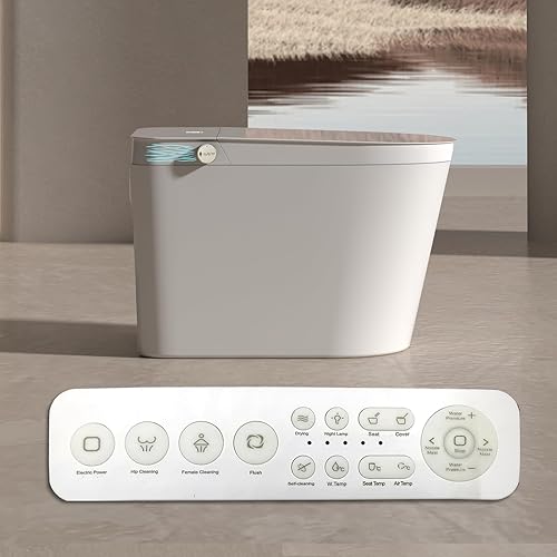 Miniatura 7 de Bidé inteligente inodoro con descarga automática, asiento calentado, control remoto (AZT706WB01)
