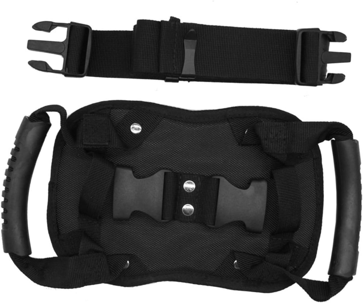 Motorcycle Rear Seat Grab Handle Safety Belt for Riders Adjustable Belly Armrest Sturdy Grip for ATVs and Snowmobiles