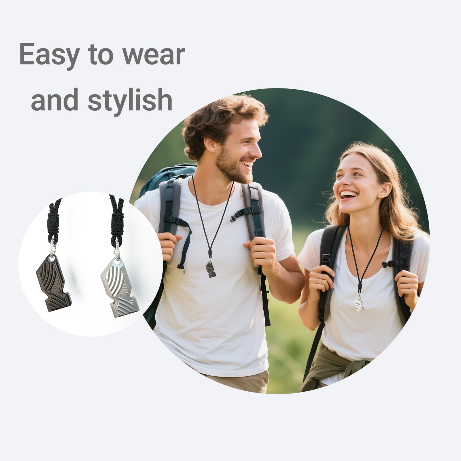 Novvyriel Emergency Whistle with Lanyard - 120dB High Decibel Emergency Safety Whistle for Hiking, Camping, Boating, Fishing, Kayaking and Rescue Signaling. ?Black?