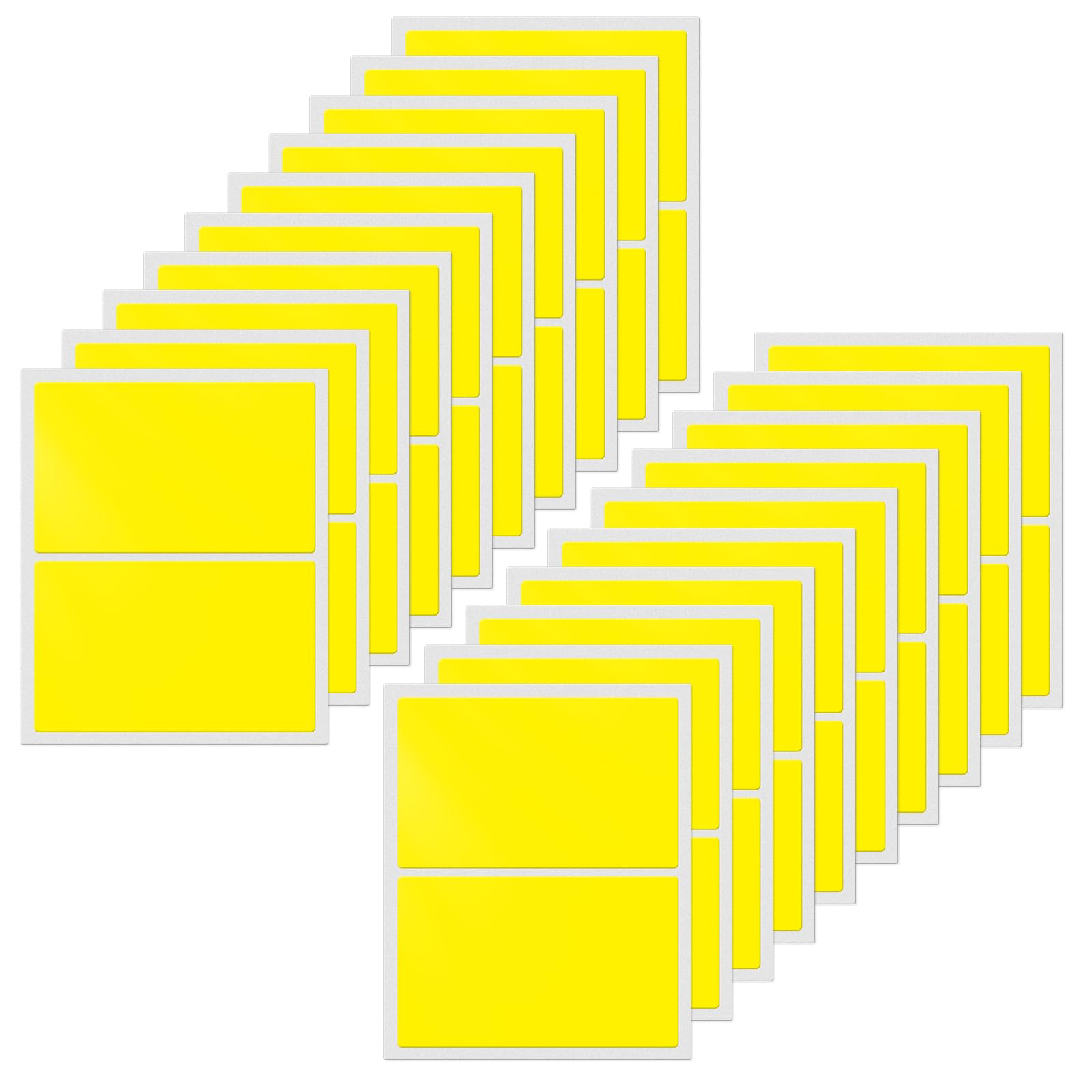 YIKIADA Pink Rectangular Labels Sticky 102 × 50 MM Colour Coded Stickers Self-Adhesive Waterproof Name Tags For Office School Home 60 Pieces