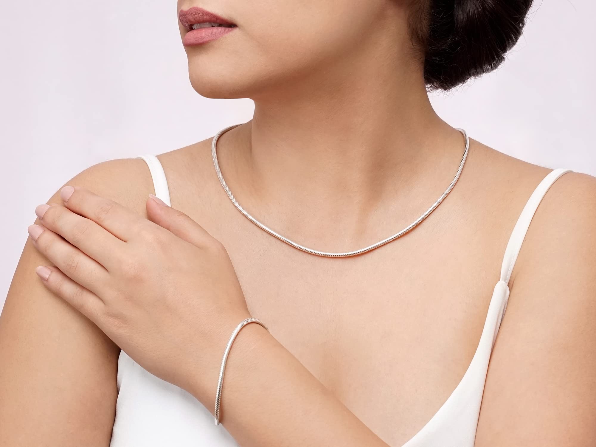 Schlangenkette Armband 3mm - 925 Silber - Länge 16-25cm