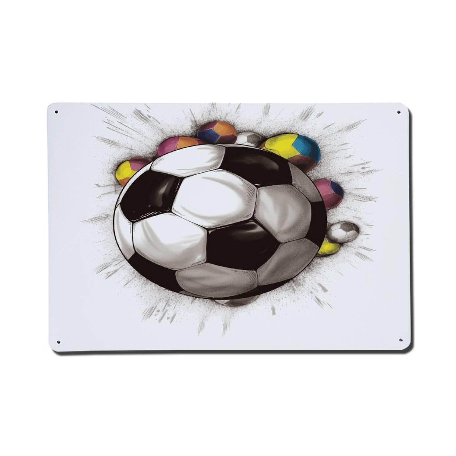 Adfgyerh Style Soccer Drawing Metal Signs Funny, Aluminum Tin Sign Indoor Outdoor Decor, Vintage Signs For Home Office Kitchen Bar Cafe Garden Farmhouse Wall Decor