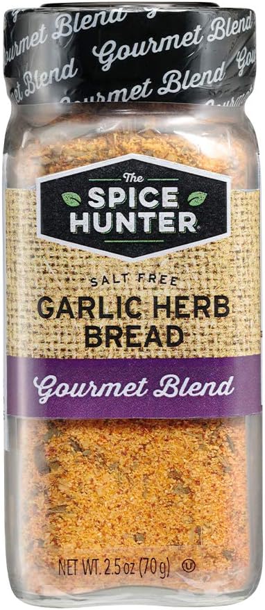 Spice Hunter Bread Seasoning Blend Jar, Garlic Herb, 2.5 Ounce