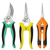 Garden Pruning Shears 3 Pack Gardening Shears Garden Scissors Stainless Steel Plant Flower Scissors Clippers Pruning Shears tijeras de jardinería