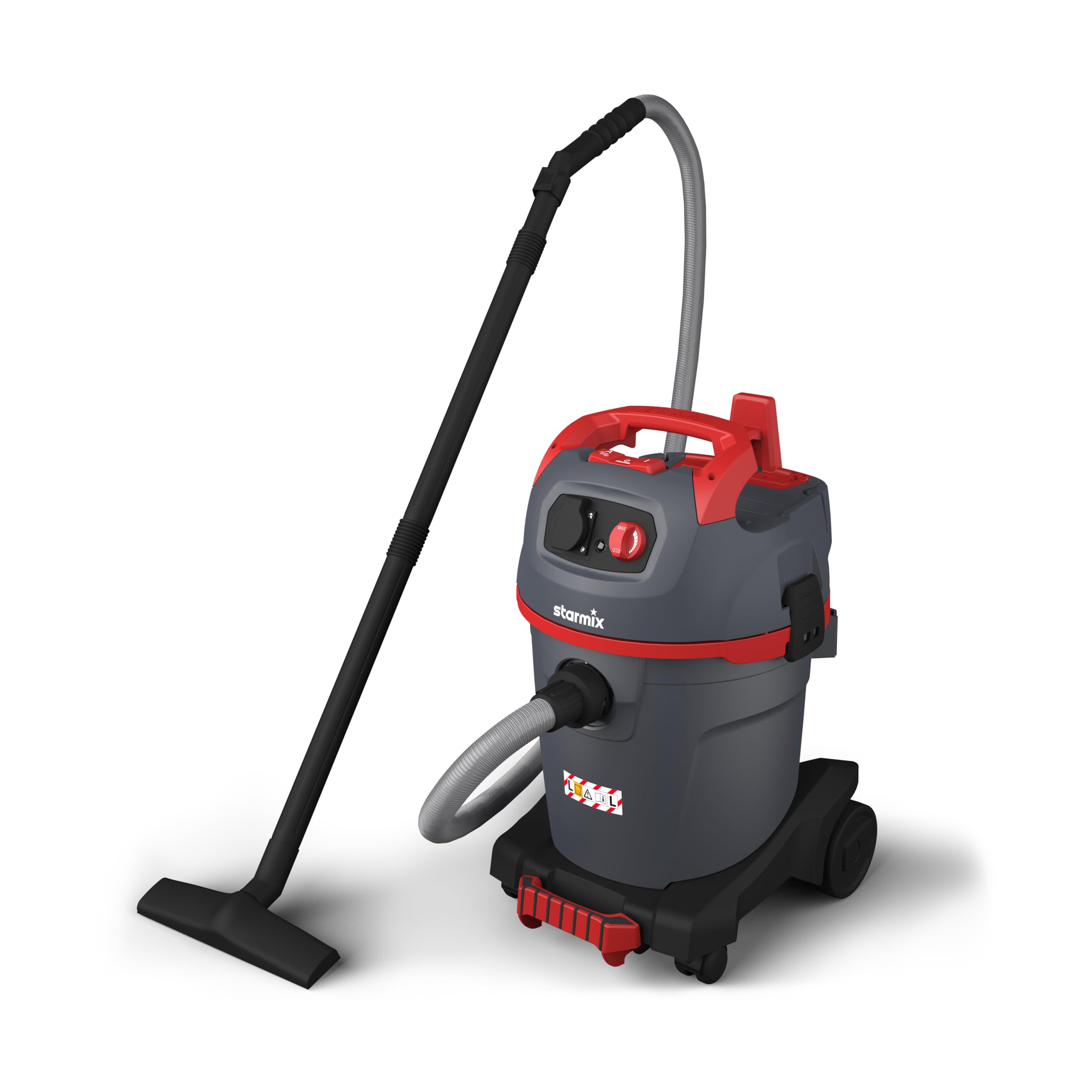 starmix uClean ARDL-1432 EHP – Industriesauger Staubklasse L mit autom. Filterabreinigung, M-Filter, Gerätesteckdose & stufenloser Drehzahlregelung – 1400 W, 32 L Nass-/Trockensauger | Made in Germany