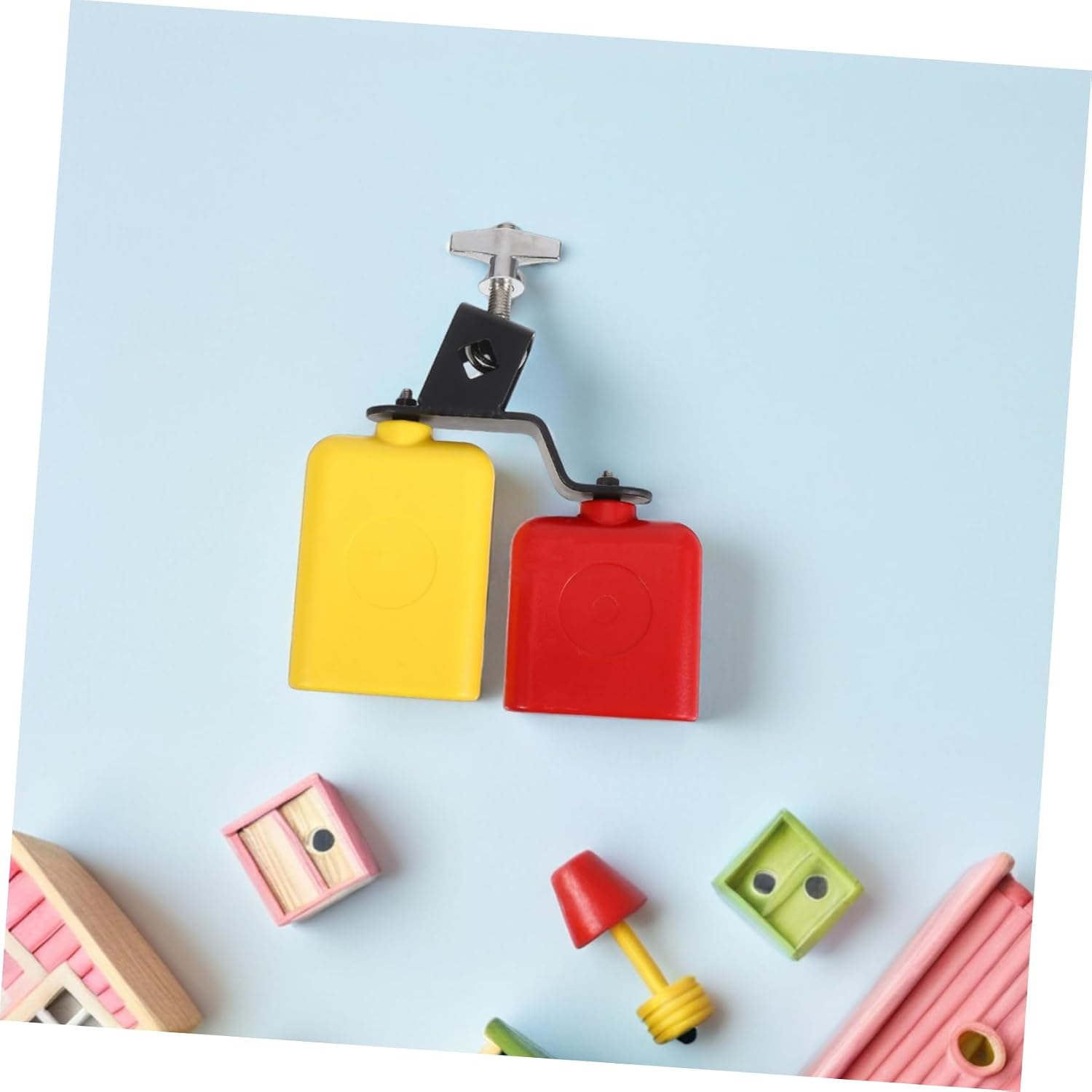 School Bands Music Education Plastic Jam Block High Low Tones Cowbell Latin Percussion Bicolor Sambago Bell Hand Bell