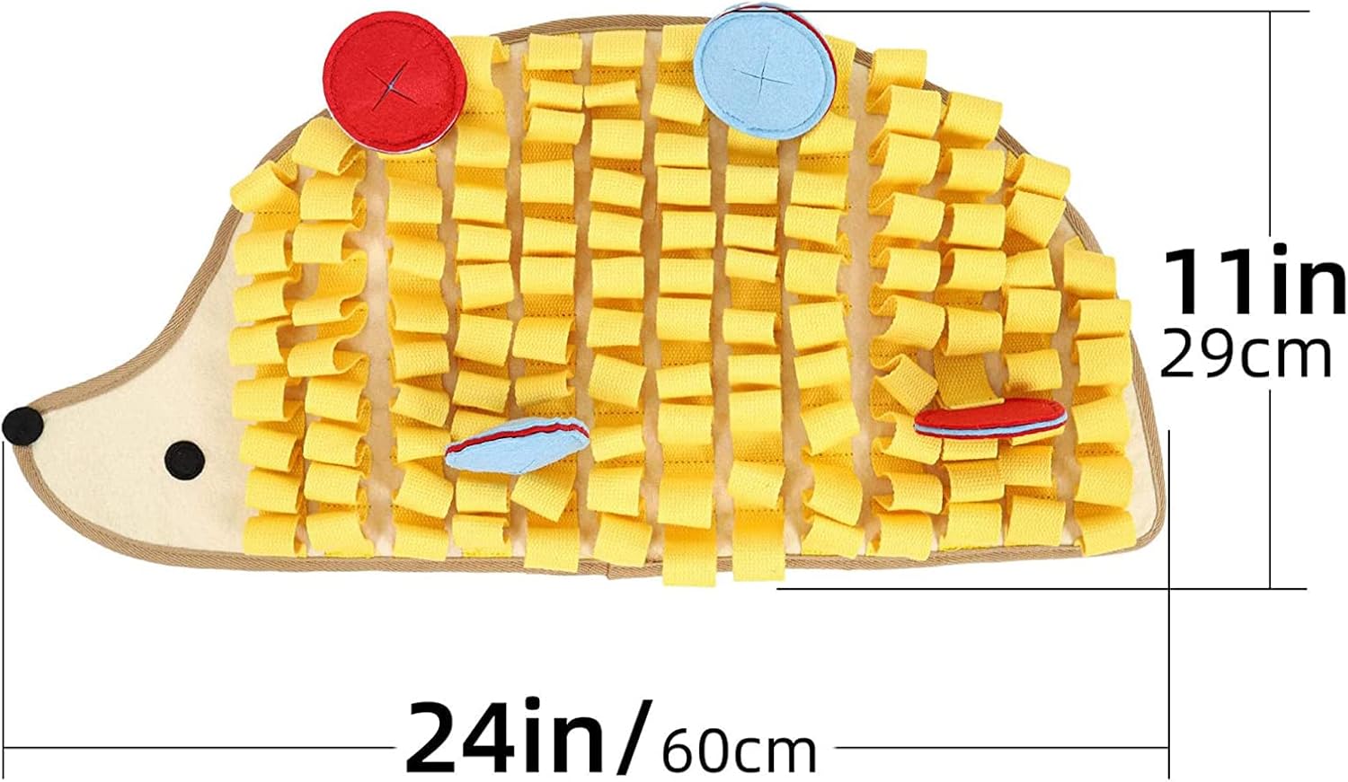 Hedgehog Snuffle Mat for Dogs, Pet Dog Feeding Mat,Nosework Feeding Blanket Sniffing Pad for Interactive Games, Dog Puzzle Mat for Puppies,Encourages Natural Foraging Skills