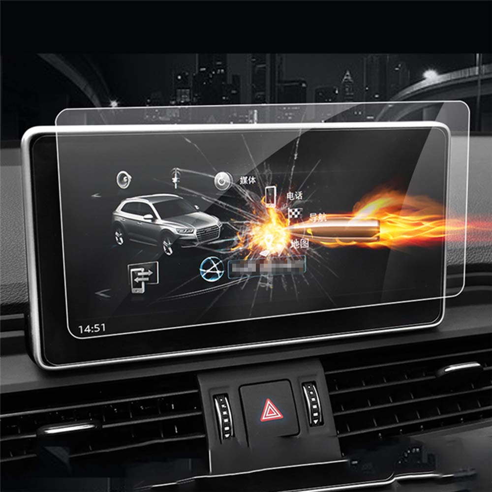 LUVCARPB Car Navigation Screen Protector, Fit for Audi A3 2017-2019, 9H Tempered Glass Display Transparent Protection