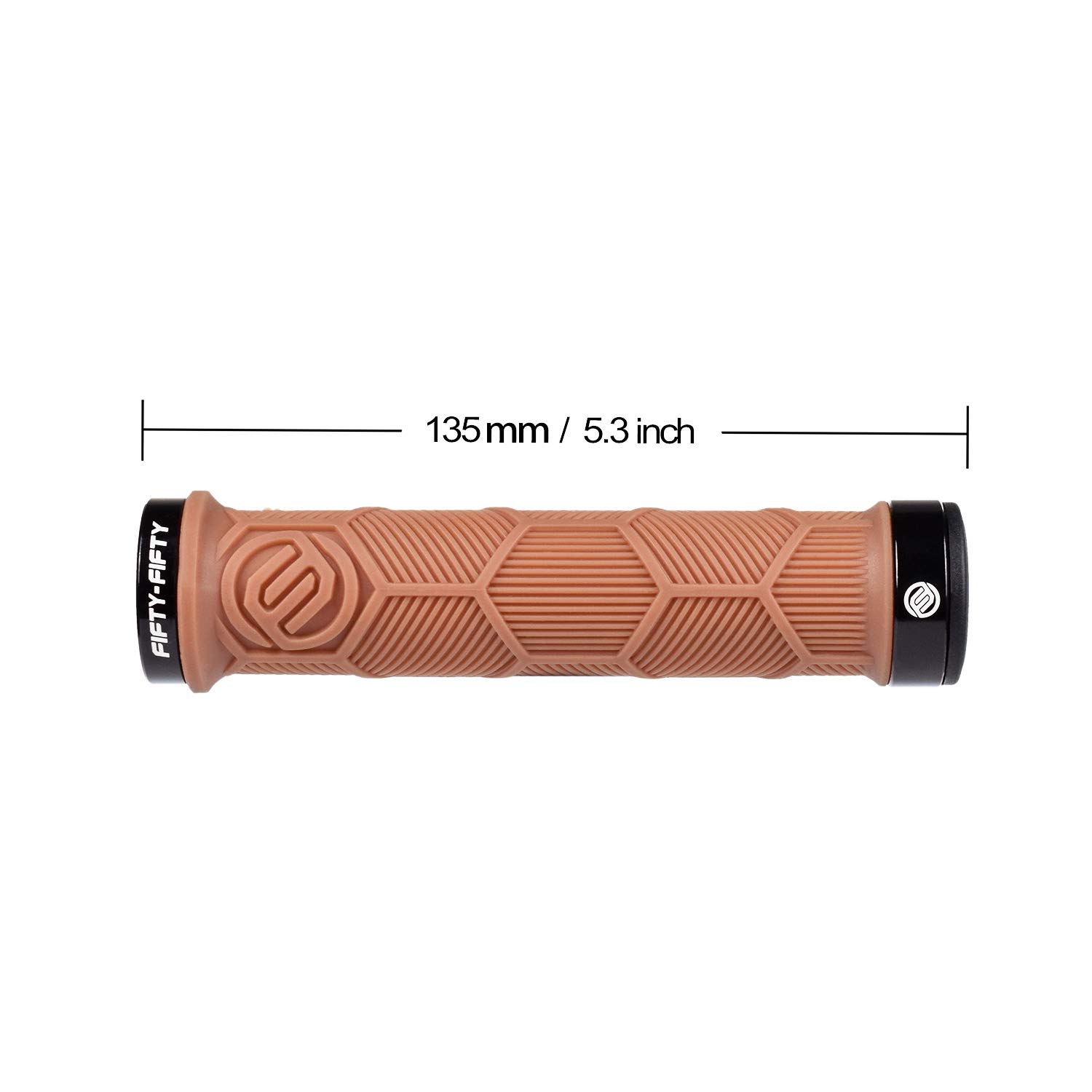 FIFTY-FIFTY Uchwyty do roweru górskiego MTB, z antypoślizgowej gumy, Double Lock-on, uchwyty na kierownicę rowerową, do all-Mountain, Enduro, Downhill, E-Bike, Cross-Country
