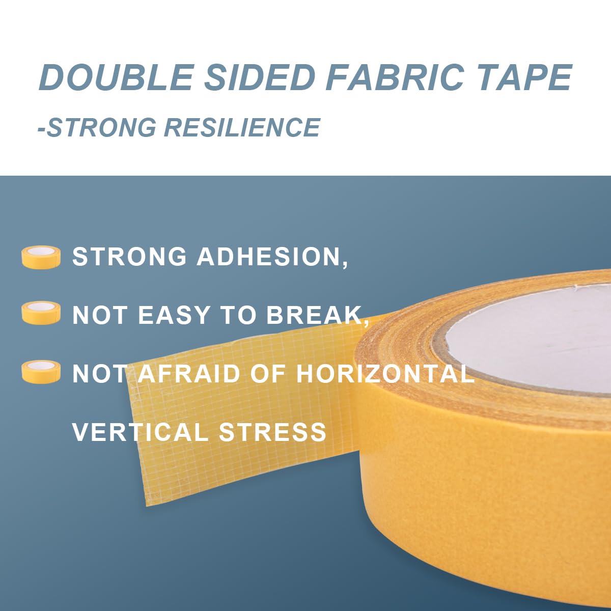 Innfeeltech 2 Roll 10mm* 20m Double Sided Carpet Tape Heavy Duty Wide Mounting Tape, Stickt Fabric Tape for Wall Floor Carpet - Image 4
