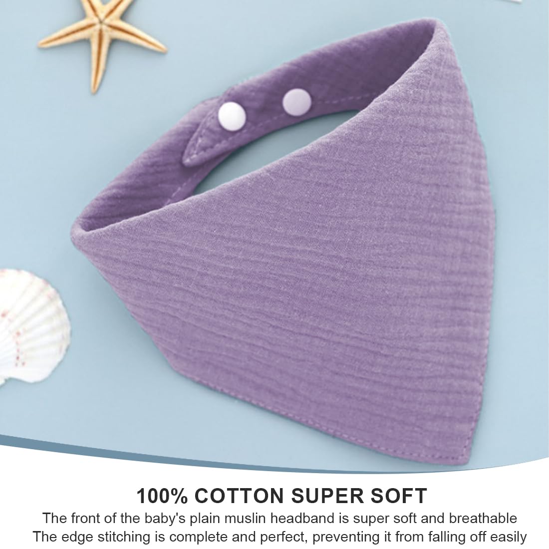 Set 8 Bavaglini Bandana Per Bambino - Sciarpe Triangolari In Cotone Assorbente - Foto 7