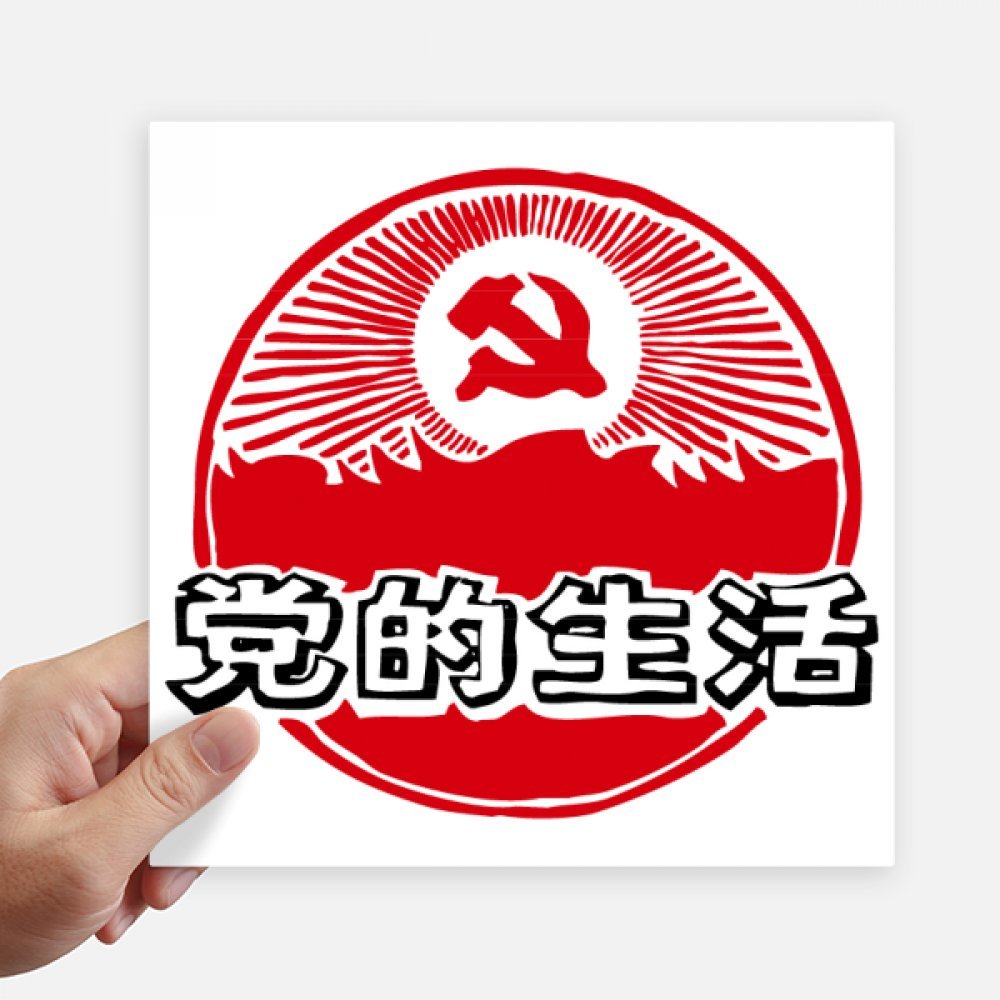 Pegatinas de la red emblema de China de 20 cm en vinilo cuadrado pack de 4 unidades DIYthinker