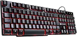 TECLADO GAMER VX GAMING HYDRA 107 TECLAS + 12 MULTIMÍDIA COM LED VERMELHO SENSACAO TECLA MECANICA – GT702 – VINIK