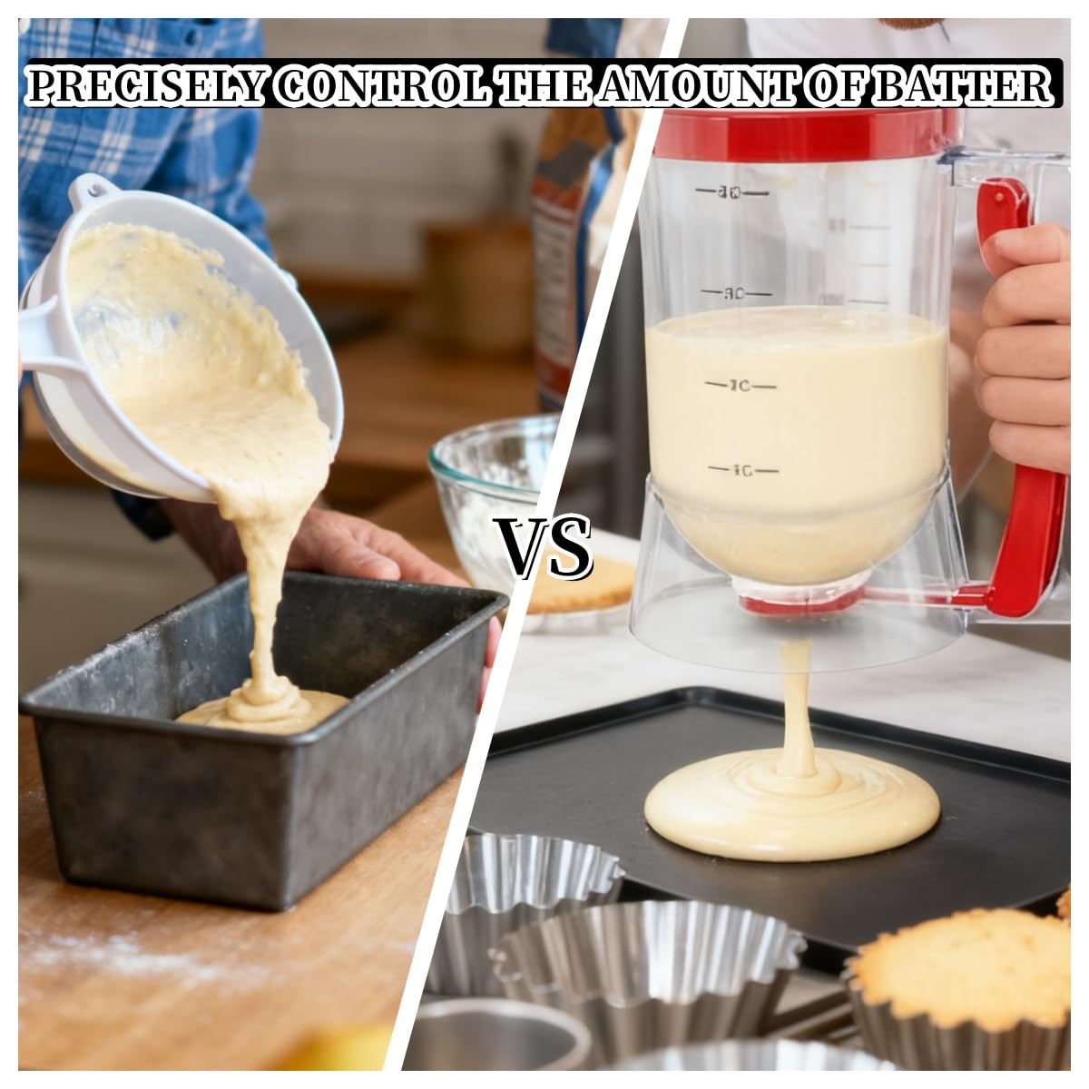 Distributeur de Pâte à Gâteau 900ML Distributeur de Pâte 900ML avec Brosse Distributeur de Pâte à Crêpes Verseur Pate a Crepe Outil de Cuisson de Pâte pour Gaufres Crêpes Muffins Pâte à Frire