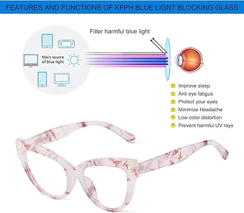 Miniatura 3 de Elegantes gafas de ojo de gato, gafas de luz azul, marcos sin receta para mujeres, gafas de lectura para computadora, antirreflejos y rayos UV
