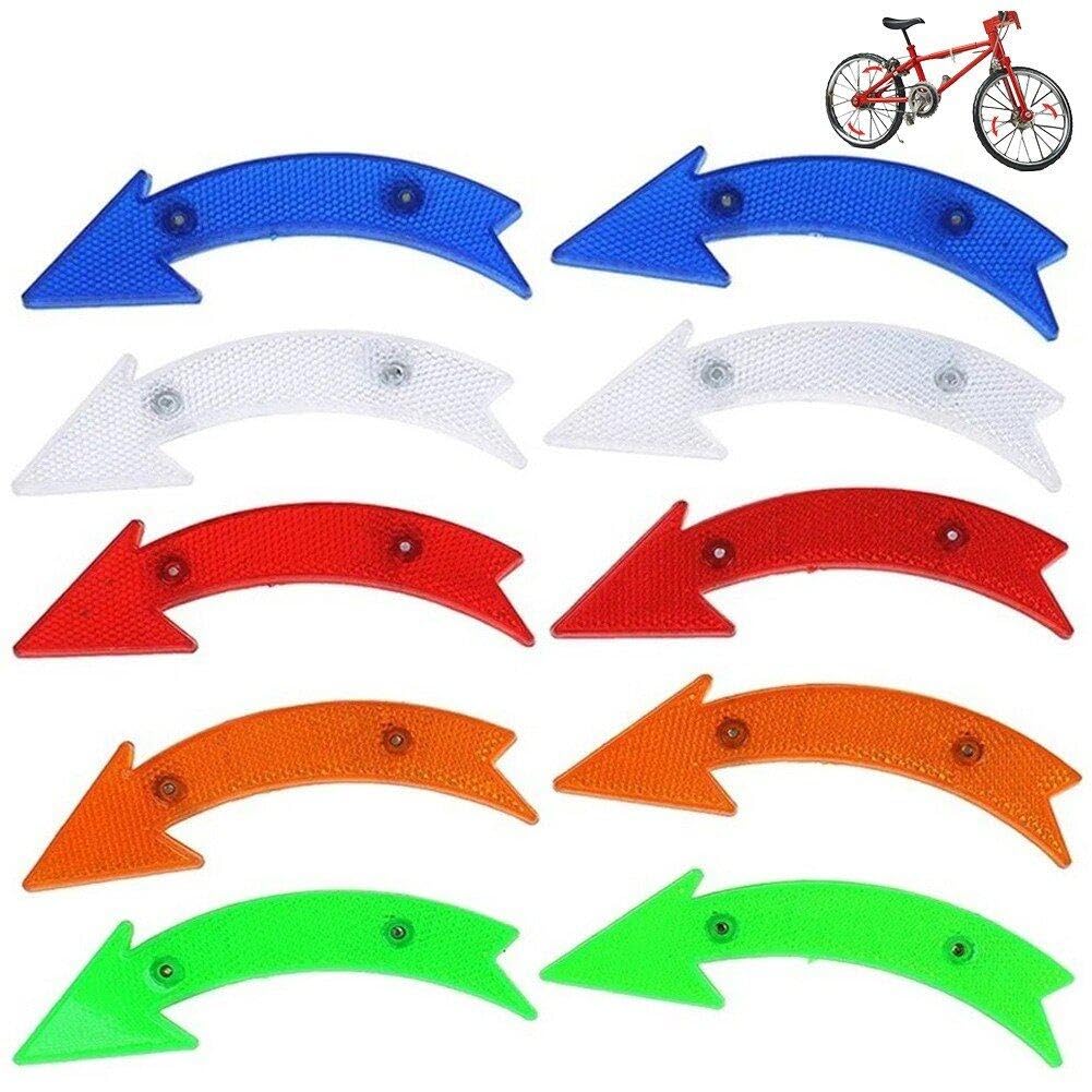 IPNSDON Lot De 10 Réflecteurs Rayons Vélo – Forme Poisson, Haute Visibilité, Facile à Installer, Pour VTT Et Route