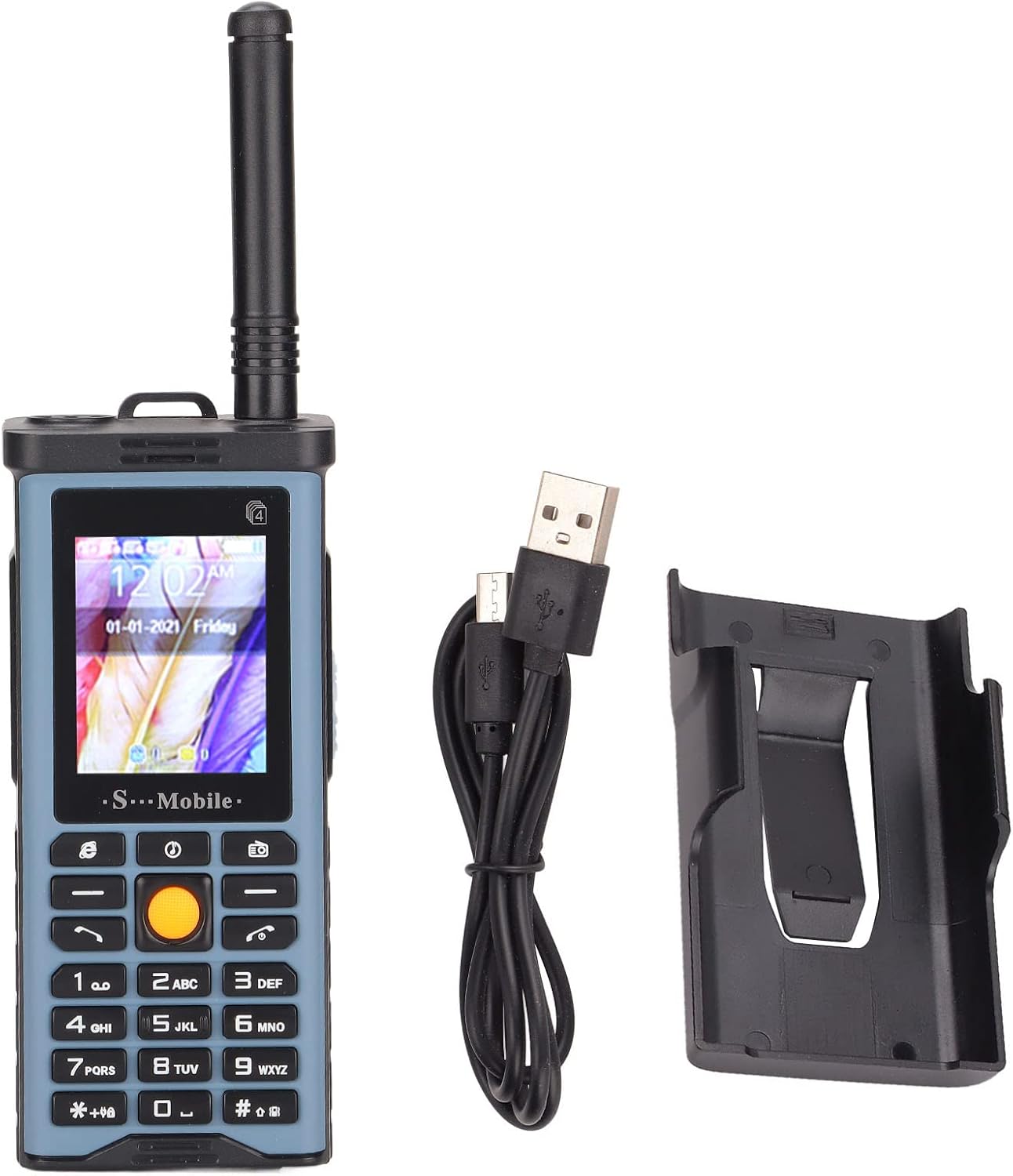 Mobile Unlocked Cell Phone with 4 SIM Cards, 2.2in HD Screen, Powerful Speaker, MP3 Playback, FM Radio, Flashlight, 2400mAh Battery, Portable Stand, Rugged Design for Seniors