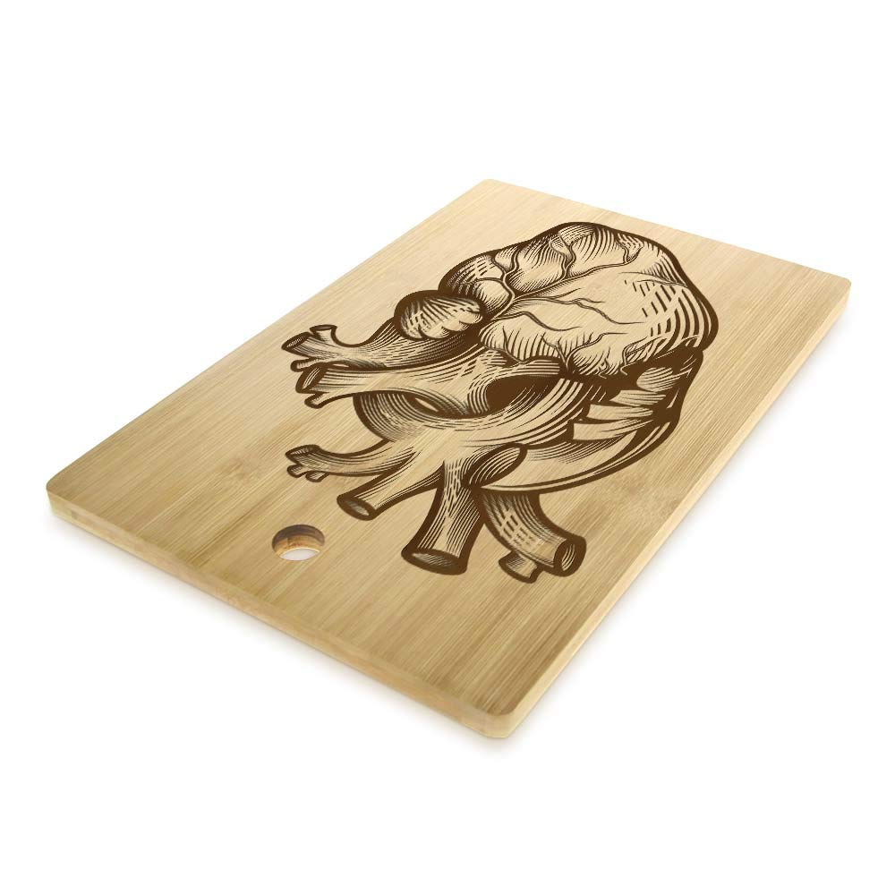 食器 human made heart bamboo board Amazon.com: The Geeky Days Anatomical Heart Bamboo Cutting Board