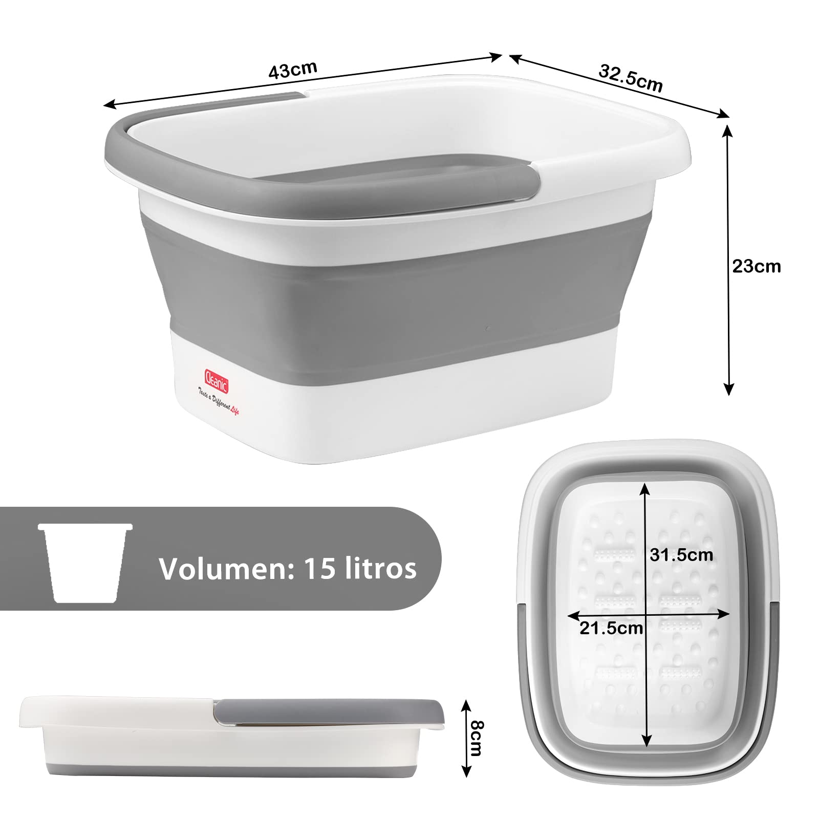 Okshith Portable Foot Assager Spa Bath Collapsible Pedicure Tub With - View #7