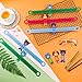 Eersida 24 Pcs Slide and Learn Number Lines 0 to 30 PVC Math Number Line for Student Animal Positive Integers Slide Rules Childhood Education Materials for School,16.5 x 1.5 Inch(Bright Colors)