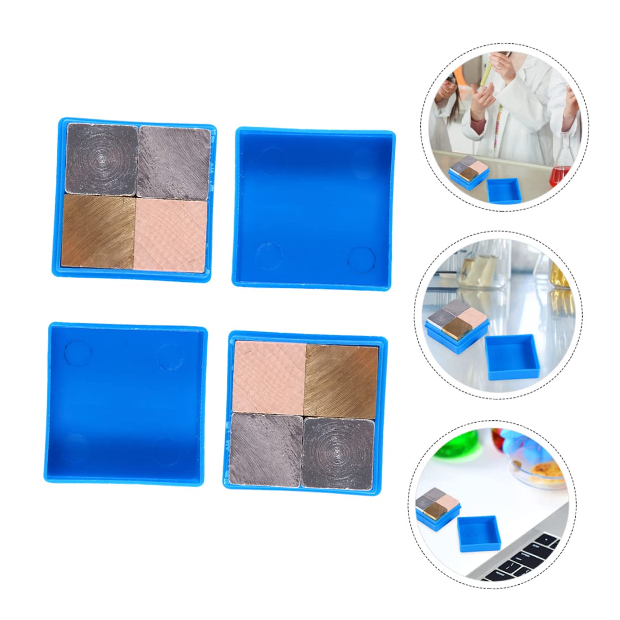 Set Di Cubi In Metallo Per Esperimenti Di Densità - Ferro, Alluminio, Rame E Legno, Stesso Volume - Foto 13