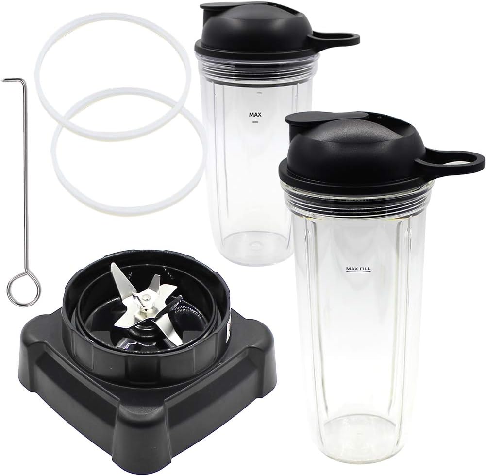 Replacement Parts New Blade with cup and Lid,Compatible with Ninja Blender NJ600 BL700,BL701WM 30,BL701 30