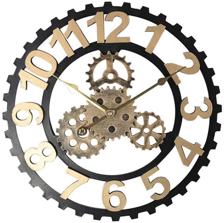 Horloge murale rétro engrenage créatif de 16 18 20 pouces pour la maison