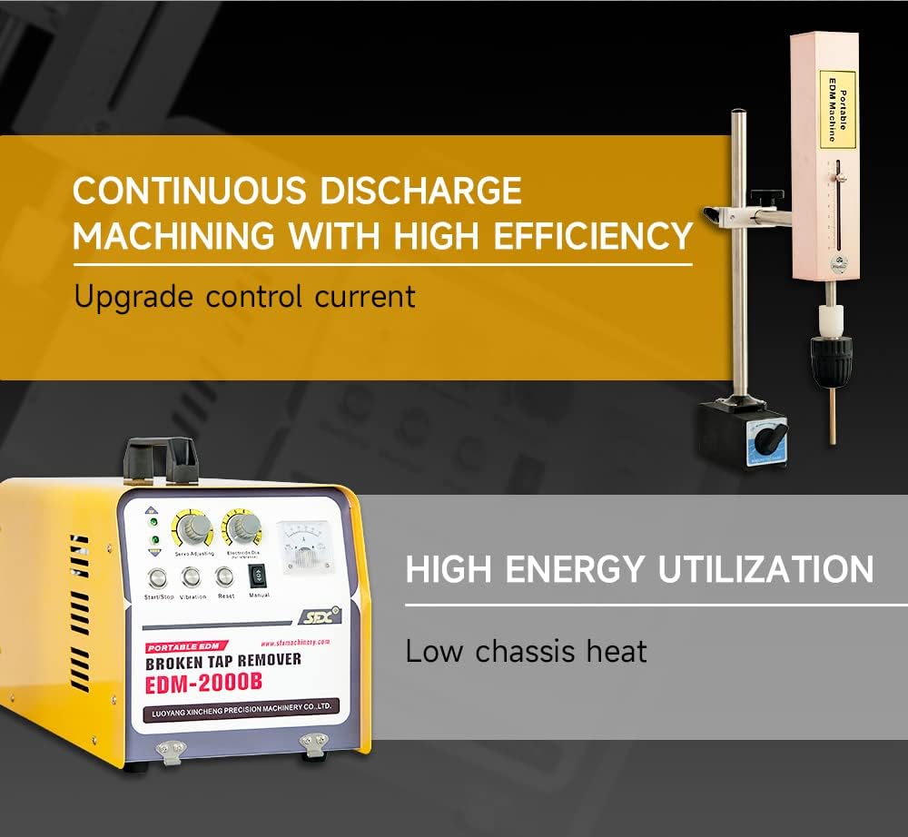 300W-2000W EDM-2000B Portable EDM Extracting a Broken Threading Machine Auto Return.Tap Broken Tap Removal How to Remove a Broken Drill or Tap by Broken Tap Extractor Machine