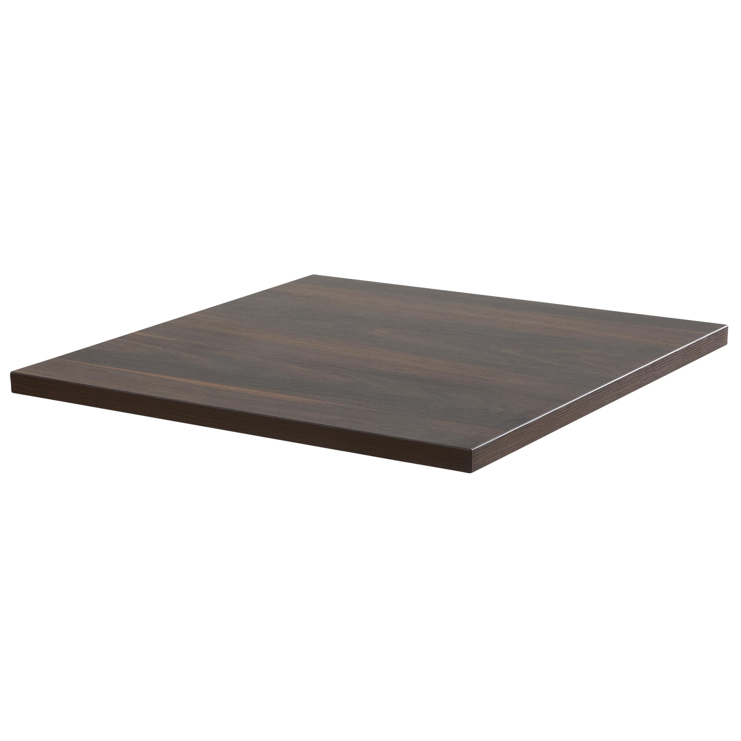 Oviala Plateau de Table carré stratifié 60 x 60 cm Bois foncé