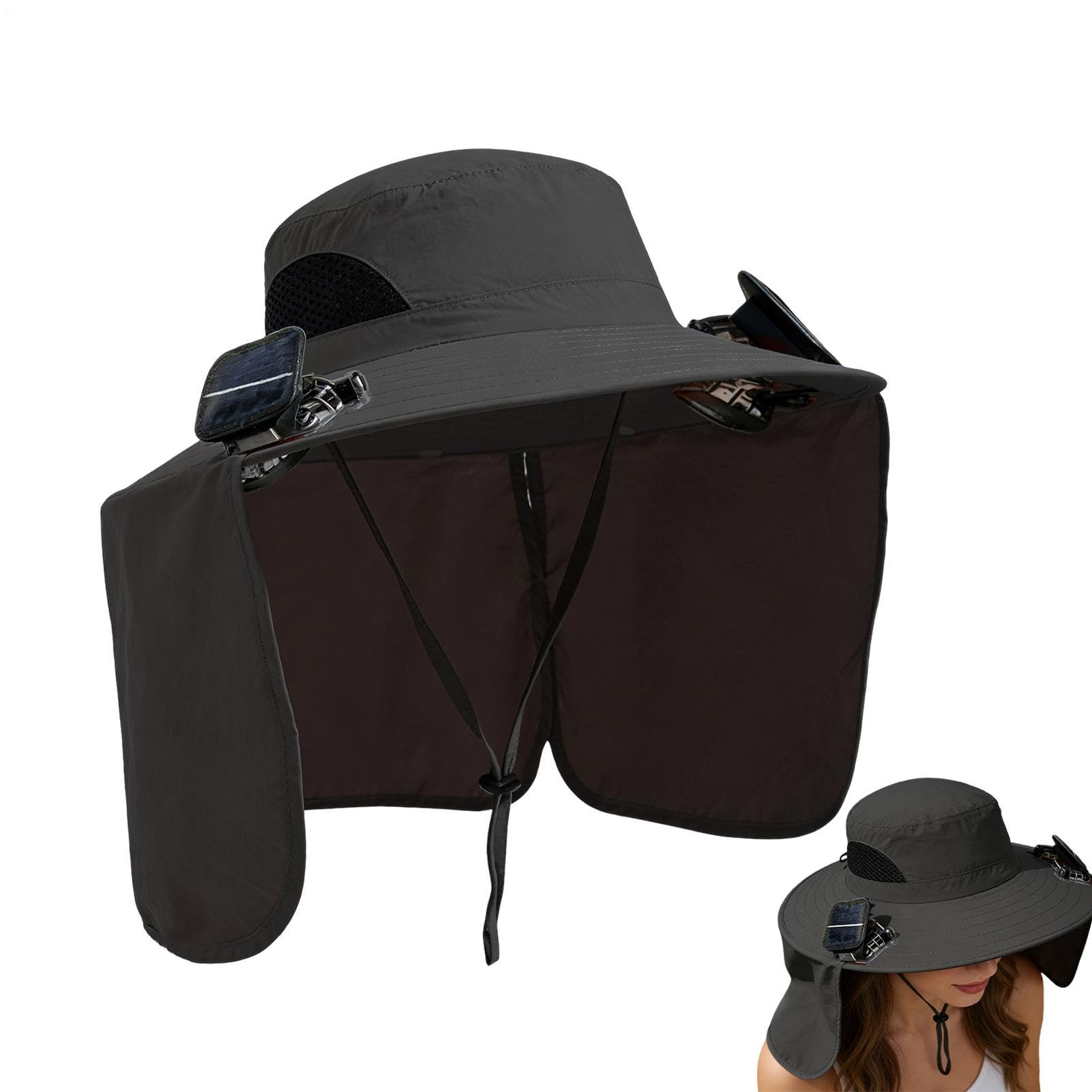 Générique Casquette avec Ventilateurs Couvre-Chef à Larges Bords