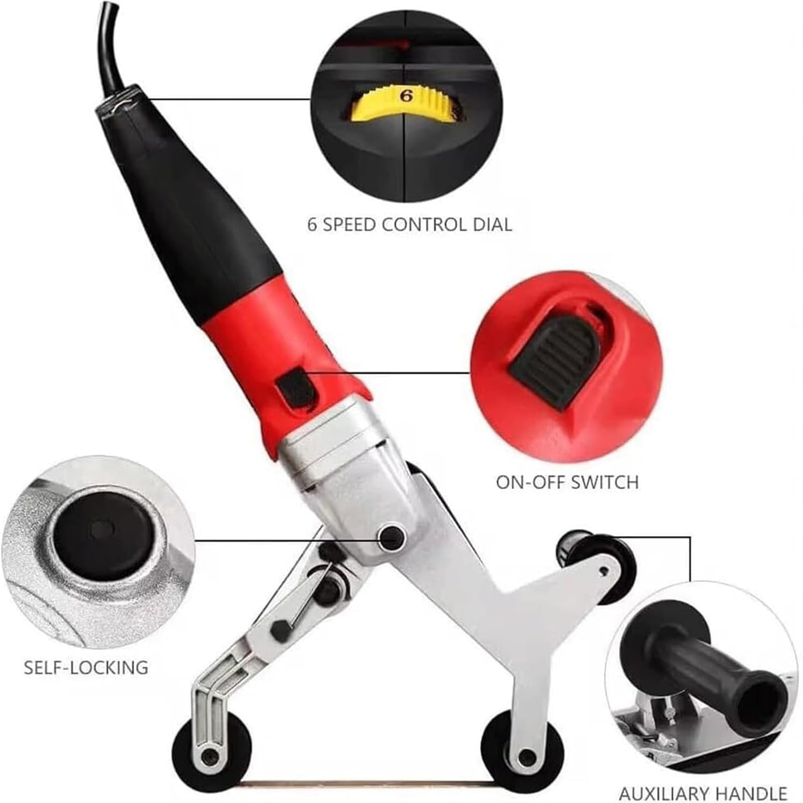 Pulidora Y Lijadora De Tubos, Máquina Pulidora De Tubos De Acero Inoxidable De 800 W con 50 Bandas De Lijado, con 6 Velocidades Y 0-1000 RPM, Amoladora Profesional De Tubos Redondos para