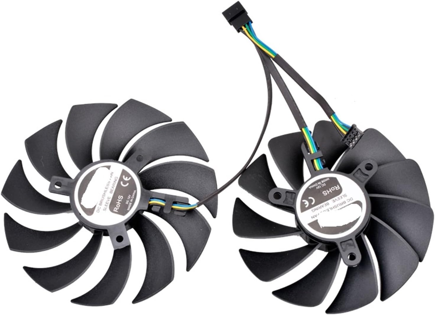 2 Pcs 4PIn 100mm GAA8S2U 88mm GA92S2U RTX3070Ti RTX3070 Ti GPU Cooler for Dual Edge Graphics Card Cooling Fan