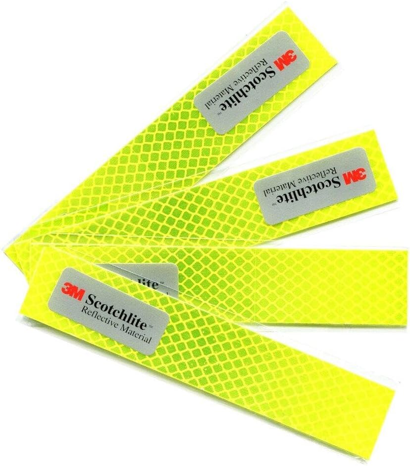 Salzmann Reflective Diamond Grade Sticker | Waterproof, All-Weather Reflective Stickers | Made with 3M Diamond Grade | Ideal for Cars, mailboxes, Garage Doors, etc. | Pack of 4