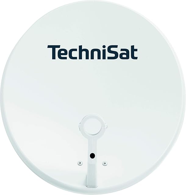 TechniSat TECHNITENNE 60  antena satelitarna (60 cm, cyfrowy system satelitarny, antena z uchwytem masztu, przygotowana do mocowania konwertera 40 mm), jasnoszara
