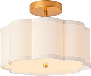 Bargeni Semi Flush Mount Ceiling Light,13 inch Modern Ceiling Light Fixt...