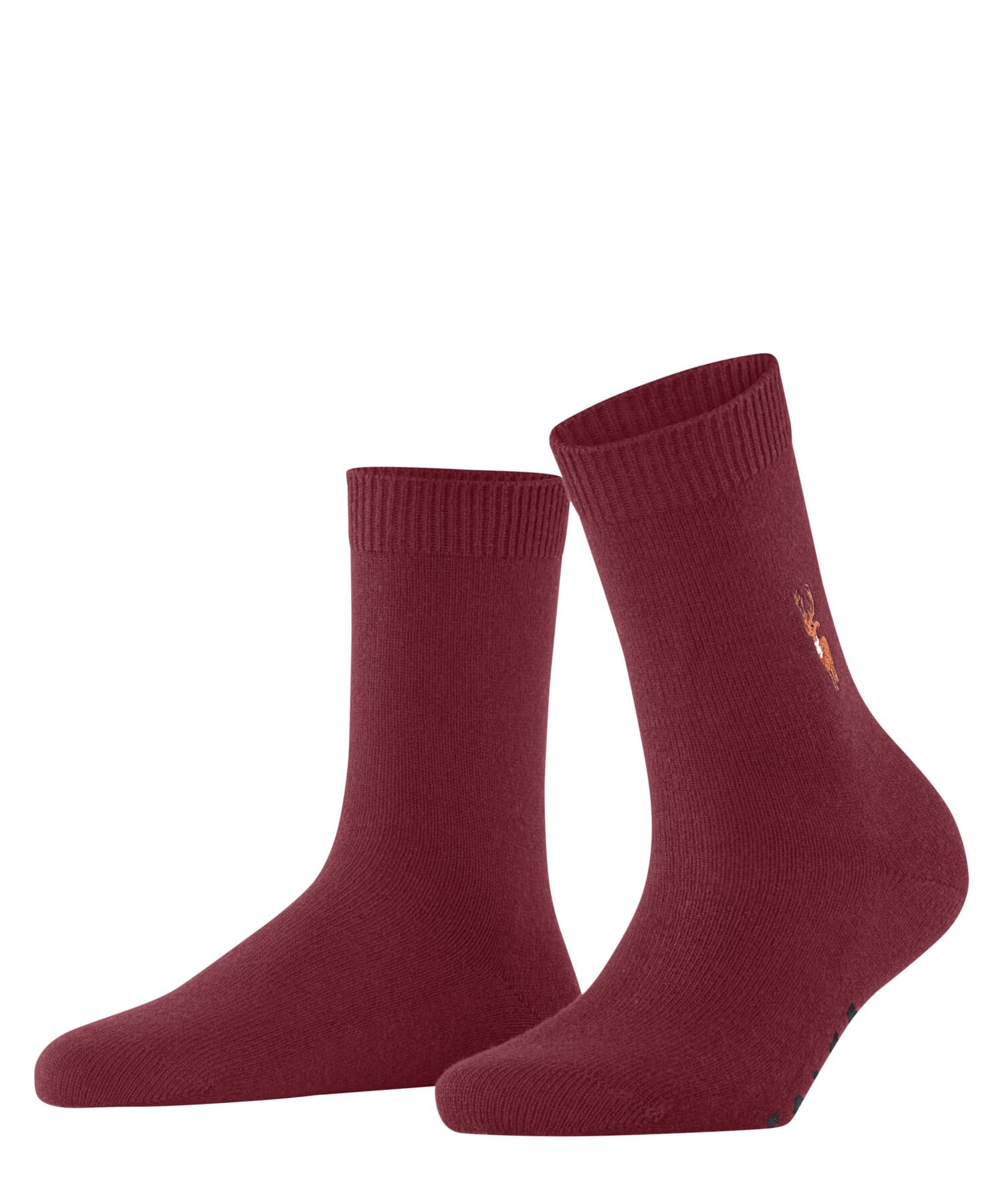 FALKE Women's Cosy Wool Reindeer X-Mas W So Viscose Cashmere Plain Socks 1 Pair, Red Scarlet 8228, 5.5-8