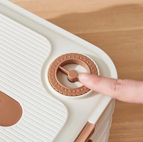 Miniatura 7 de MANHONGYU Contenedores de almacenamiento de alimentos de 4 capas, contenedores de galletas de plástico, portador de galletas apilable, caja