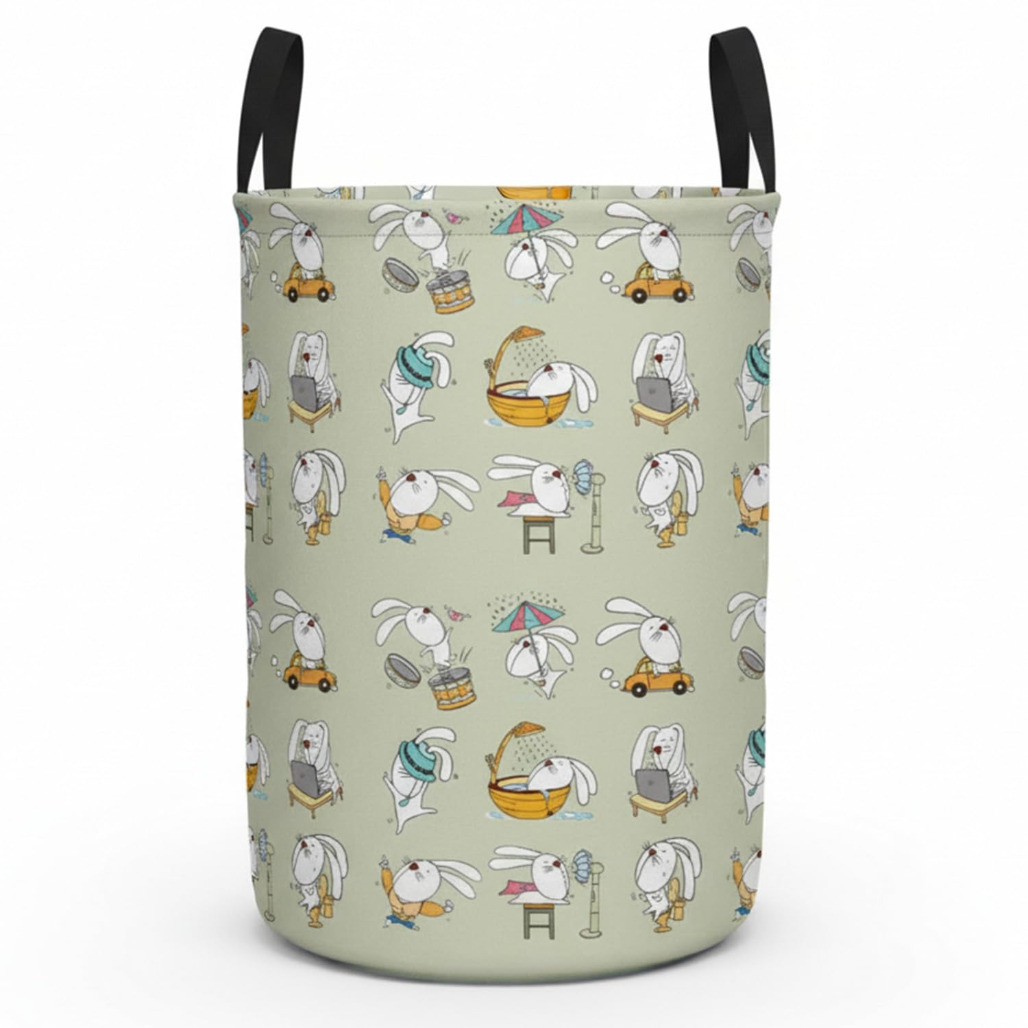 PrettyKrafts 45L Laundry Basket for Clothes with Lid | Laundry Bag Foldable | Laundry Bag for Clothes | Clothes Basket | Basket for Clothes Storage | Toy Storage Basket (36x36x45cm, Grey)