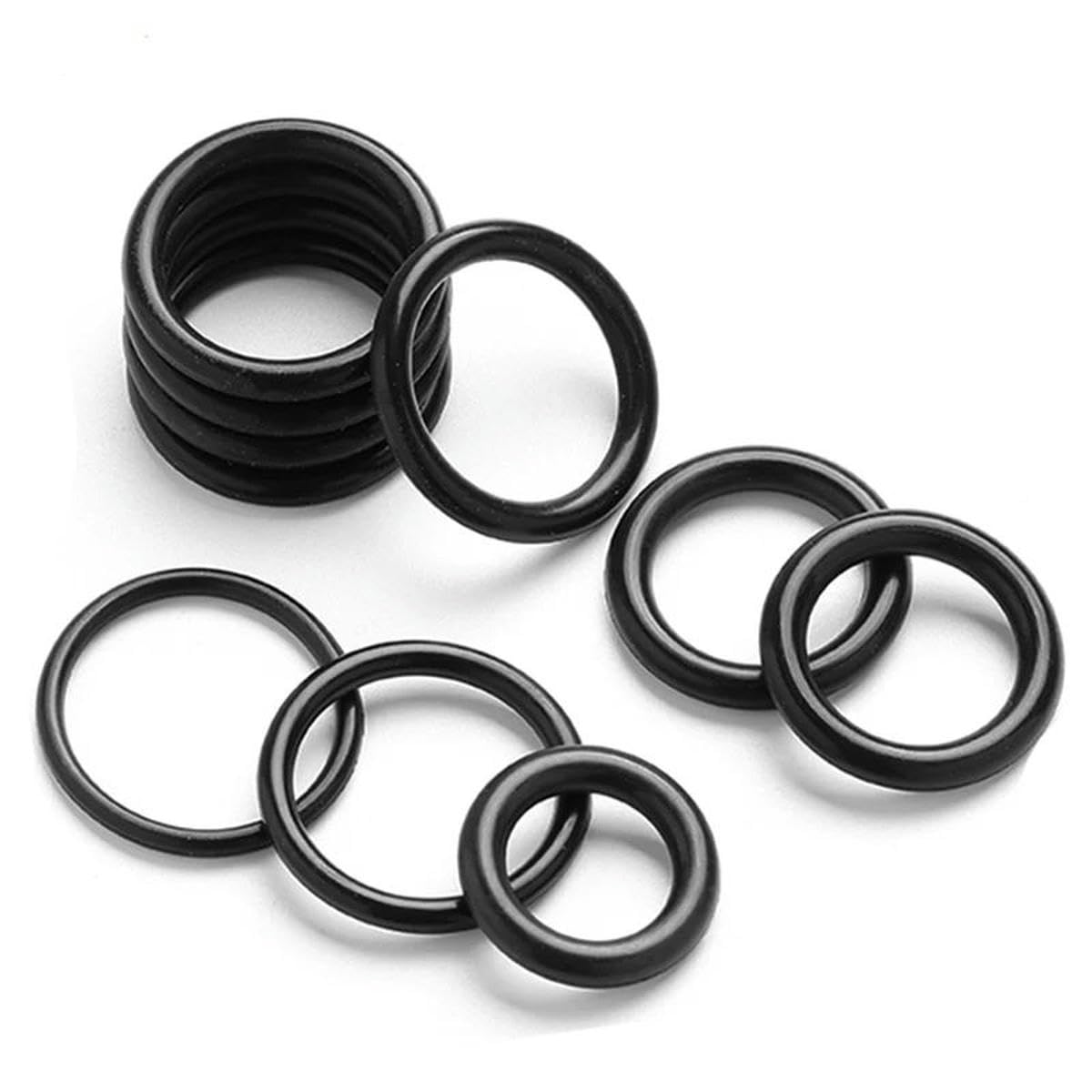 Guarnizione O-ring nera da 2,5 mm diametro esterno 9-250 mm NBR Gomma nitrilica per automobili rotonda tipo O Rondella di tenuta resistente all'olio ID 4-245 mm-215 x 210 x 2,5 mm-30 pezzi