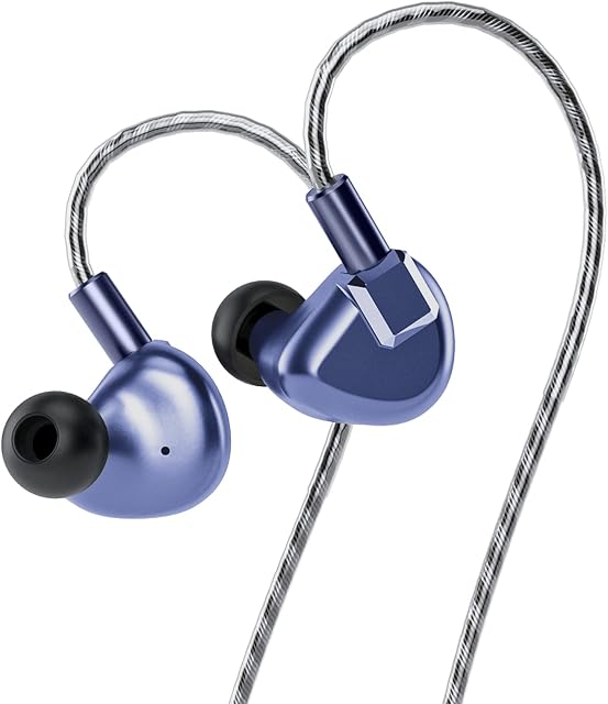Letshuoer S12 Pro in-Ear Monitor 14.8mm Planar Magnetic Driver HiFi Earphone IEM with Detachable 2Pin Silver-Plated Monocrystalline Cable for Audiophile (Deep space blue, 2.5mm/3.5mm/4.4mm swappable)