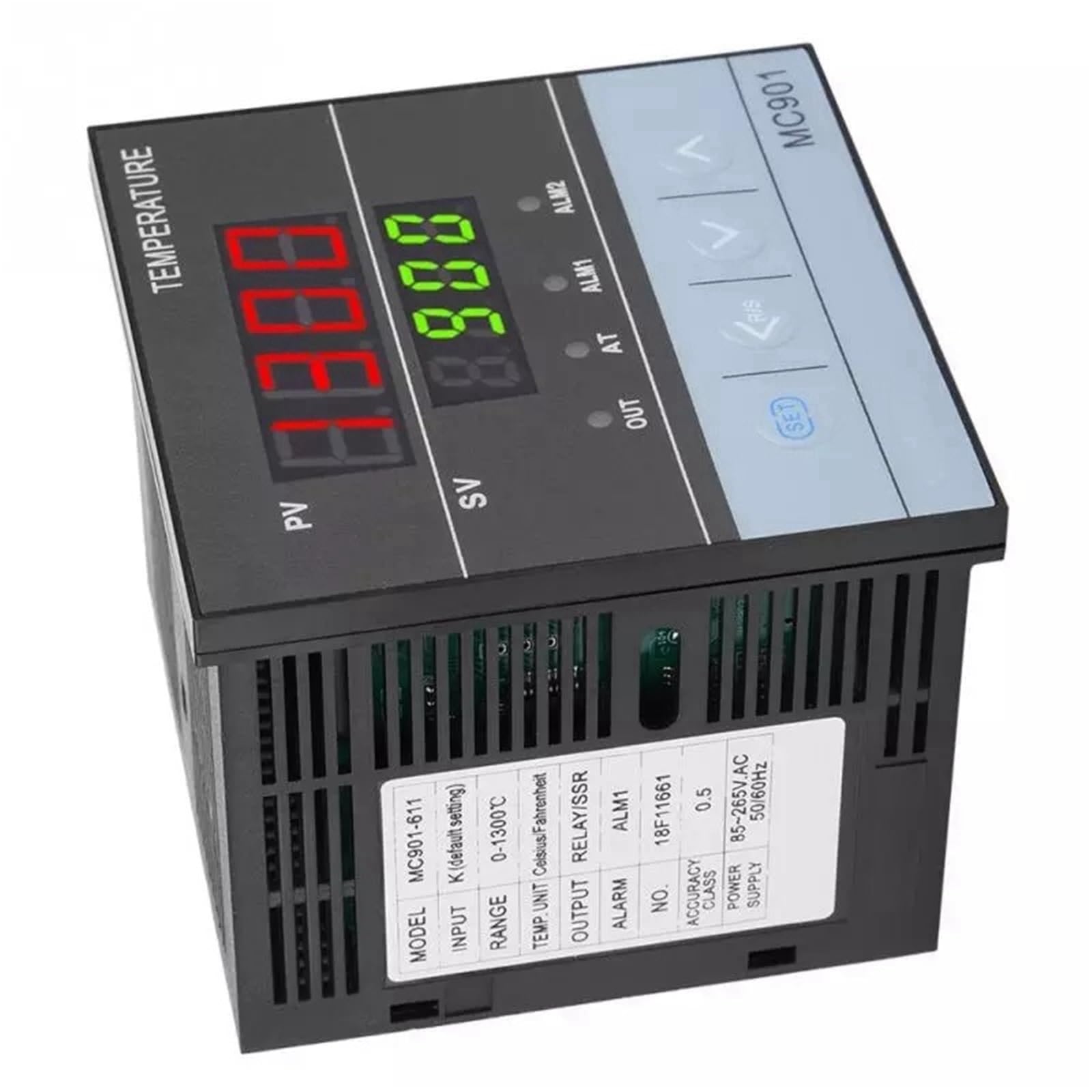 MC901 wodoodporny cyfrowy regulator temperatury PID z czujnikiem PT100K, wejściem, przekaźnikiem i wyjściem SSR.
